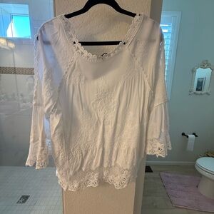 Democracy White Lace Women's Blouse